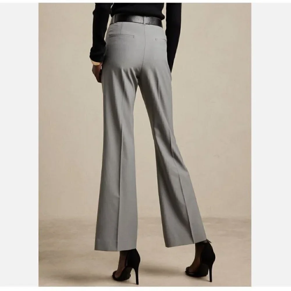 Banana Republic Black Stretch SCULPTED BOOTCUT Pants Size 4 TALL #812666 RT$100